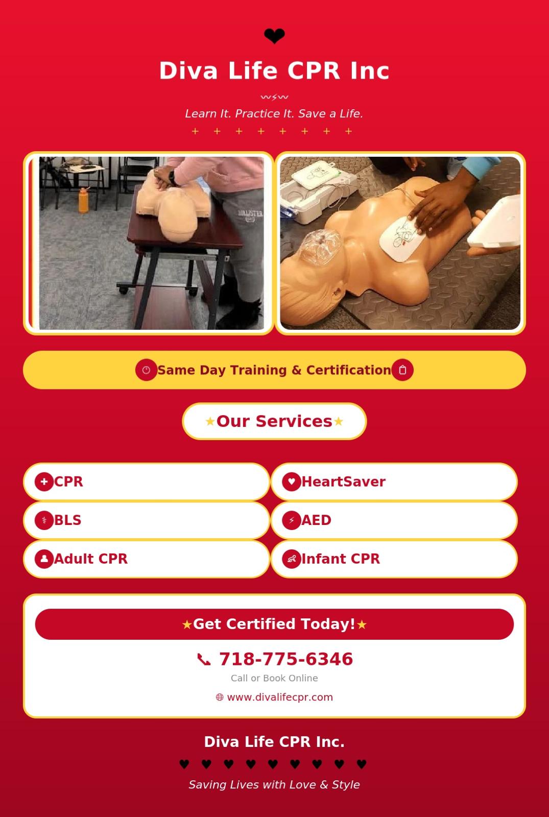 Diva Life CPR flyer